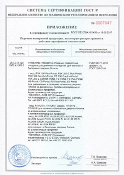 2017.06.19 Миасс - Приложение к сертификату Устройства поворотные, откидные, Siegenia-Aubi KG. ГОСТ 30777-2012